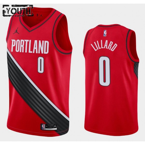 Portland Trail Blazers Trikot Damian Lillard 0 2020-2021 Jordan Brand Statement Edition Swingman - Kinder